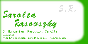 sarolta rasovszky business card